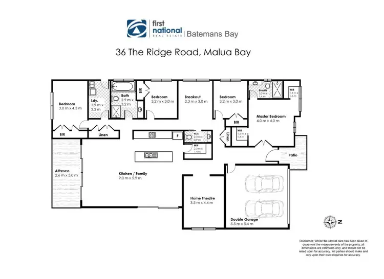 Floorplan of Homely house listing, 36 The Ridge Road, Malua Bay NSW 2536