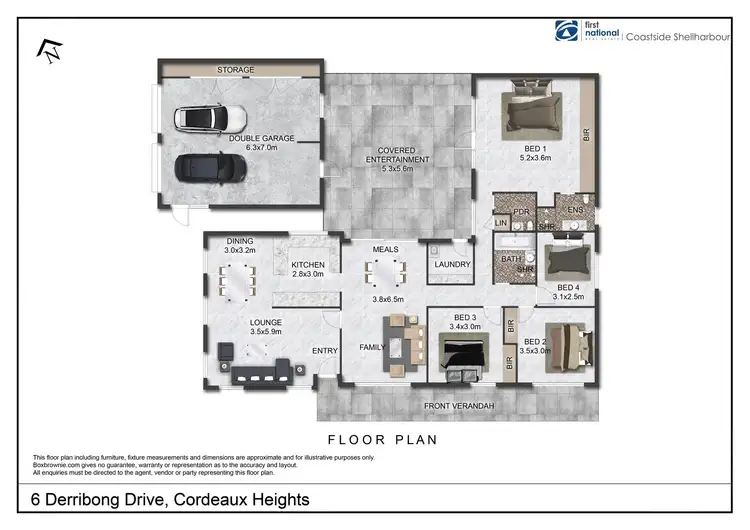 Floorplan of Homely house listing, 6 Derribong Drive, Cordeaux Heights NSW 2526