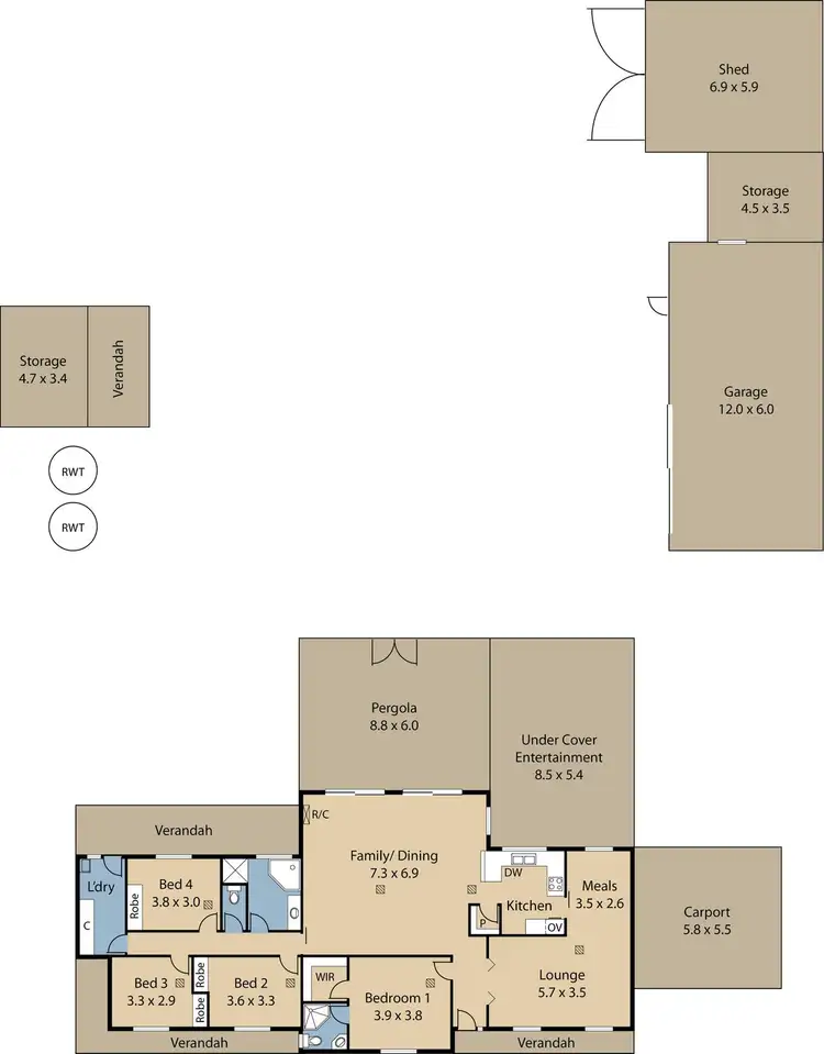 Floorplan of Homely house listing, 6 Horseshoe Drive, Roseworthy SA 5371