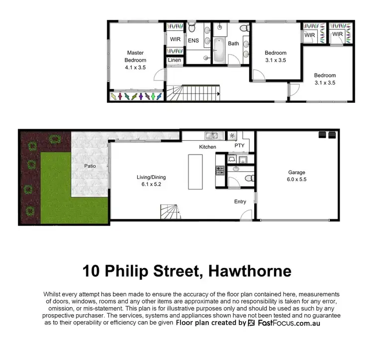 Floorplan of Homely townhouse listing, 1/10 Philip Street, Hawthorne QLD 4171