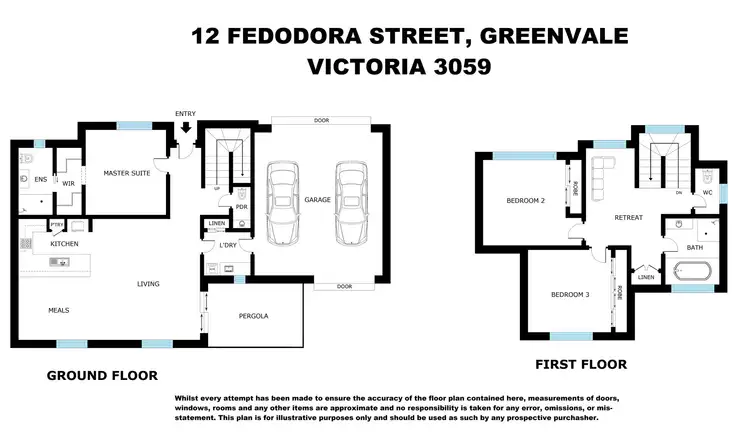 Floorplan of Homely townhouse listing, 12 Feodora street, Greenvale VIC 3059