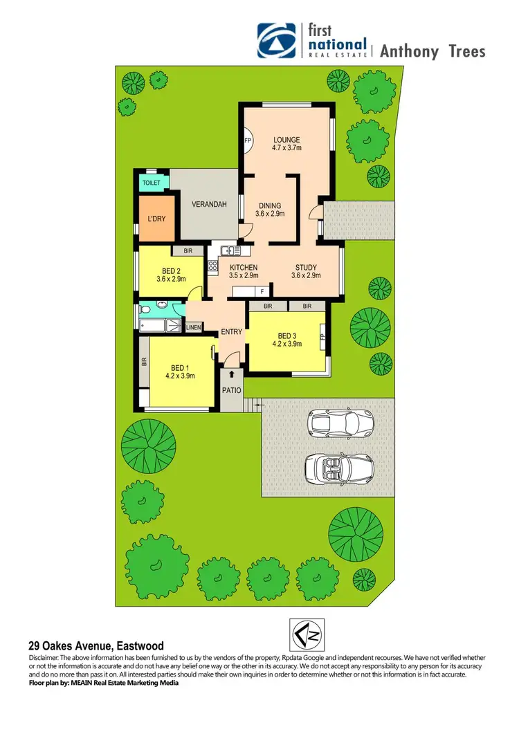 Floorplan of Homely house listing, 29 Oakes Avenue, Eastwood NSW 2122