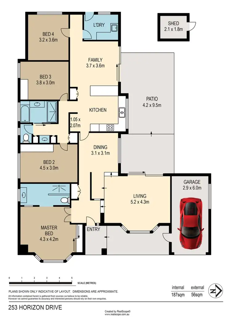Floorplan of Homely house listing, 253 Horizon Drive, Westlake QLD 4074