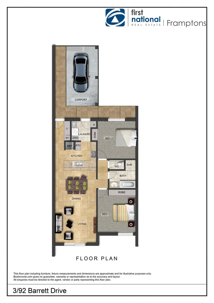 Floorplan of Homely unit listing, 3/92 Barrett Drive, Desert Springs NT 870