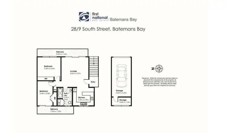 Floorplan of Homely unit listing, 28/9 South Street, Batemans Bay NSW 2536