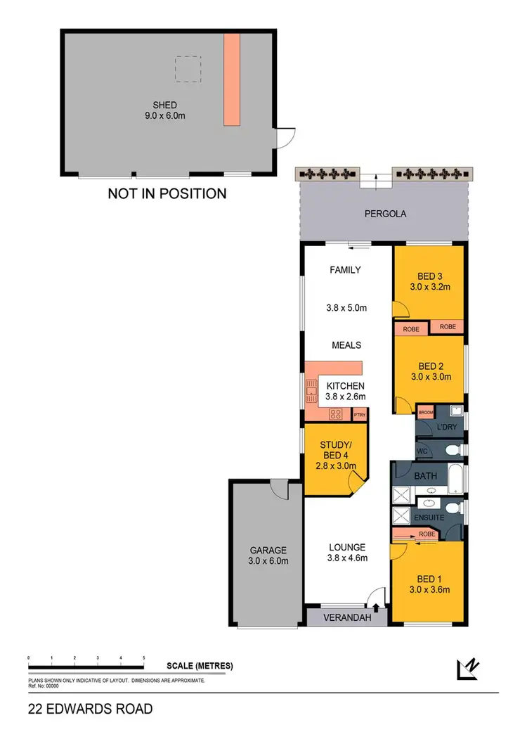 Floorplan of Homely house listing, 22 Edwards Road, Jackass Flat VIC 3556