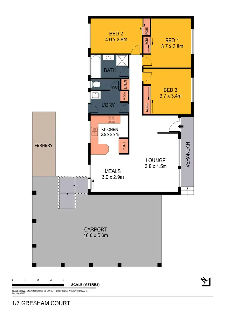 Floorplan of Homely house listing, 1/7 Gresham Court, Golden Square VIC 3555