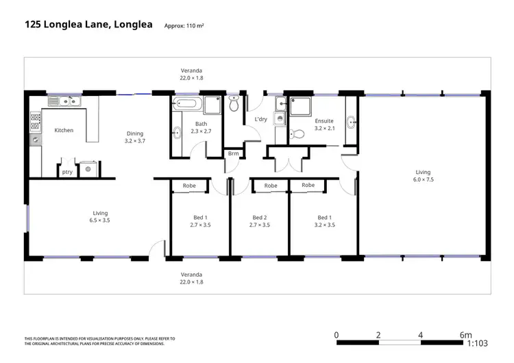 Floorplan of Homely rural property listing, 125 Longlea Lane, Longlea VIC 3551