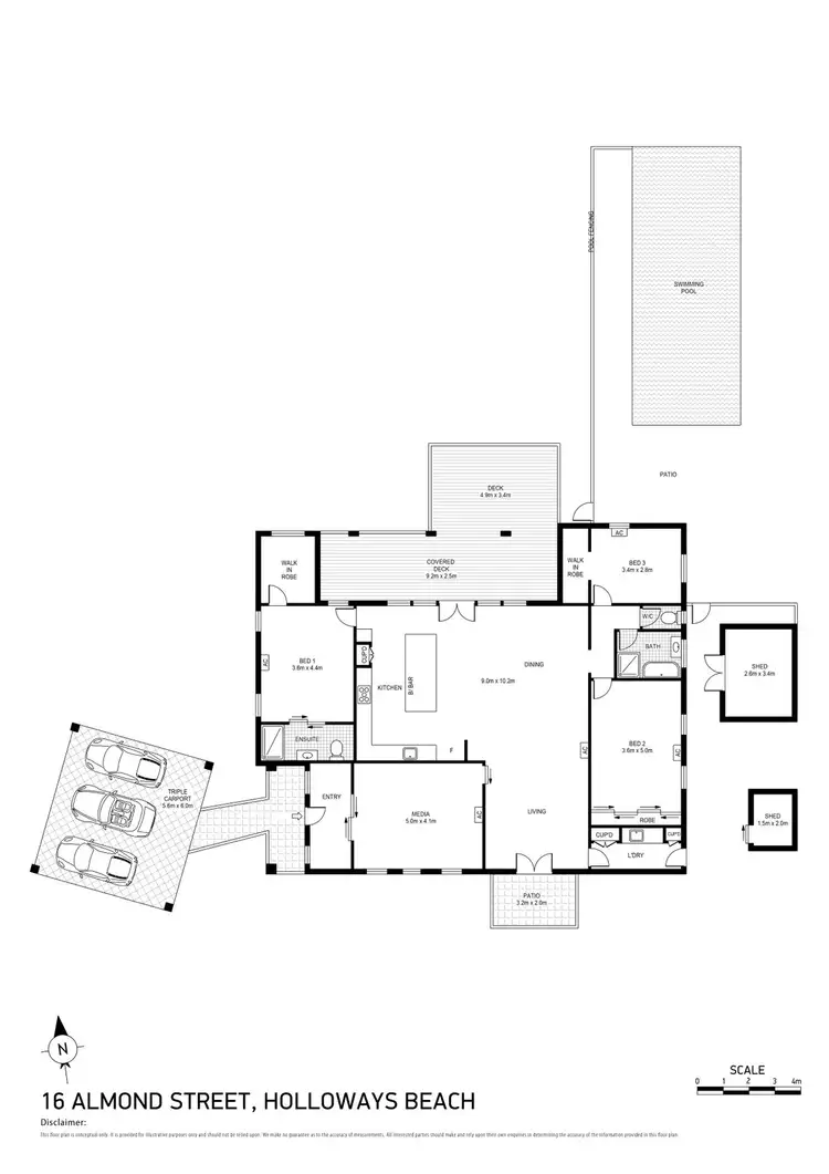 Floorplan of Homely house listing, 16 Almond Street, Holloways Beach QLD 4878