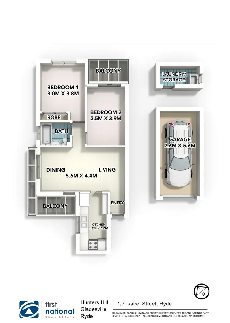 Floorplan of Homely apartment listing, 1/7 Isabel Street, Ryde NSW 2112