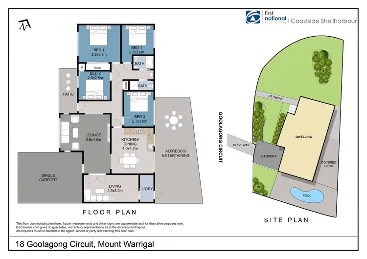 Floorplan of Homely house listing, 18 Goolagong Circuit, Mount Warrigal NSW 2528
