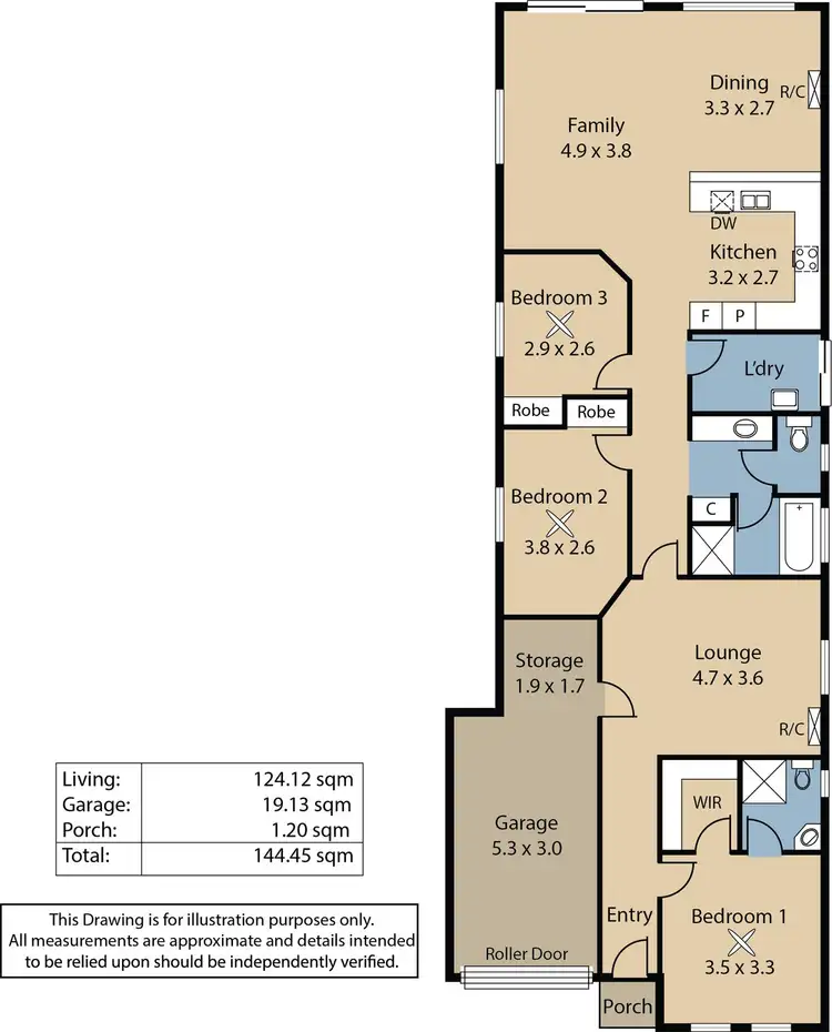 Floorplan of Homely house listing, 21 Springfield Avenue, Direk SA 5110