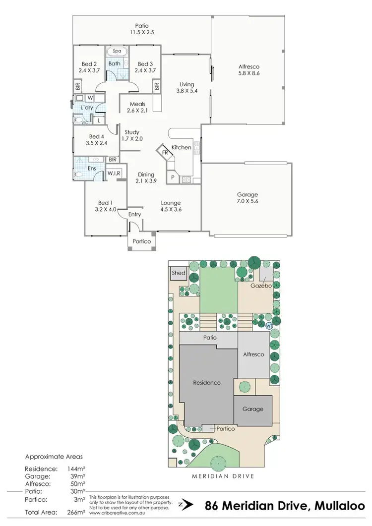 Floorplan of Homely house listing, 86 Meridian Drive, Mullaloo WA 6027