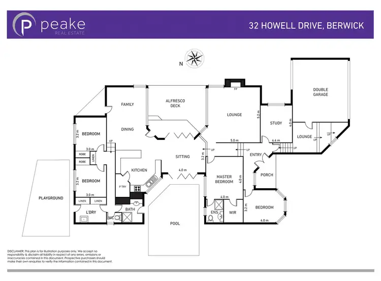 Floorplan of Homely house listing, 32 Howell Drive, Berwick VIC 3806