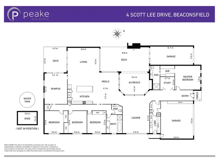 Floorplan of Homely house listing, 4 Scott Lee Drive, Beaconsfield VIC 3807