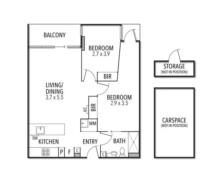Floorplan of Homely apartment listing, 127/4 Bik Lane, Fitzroy North VIC 3068