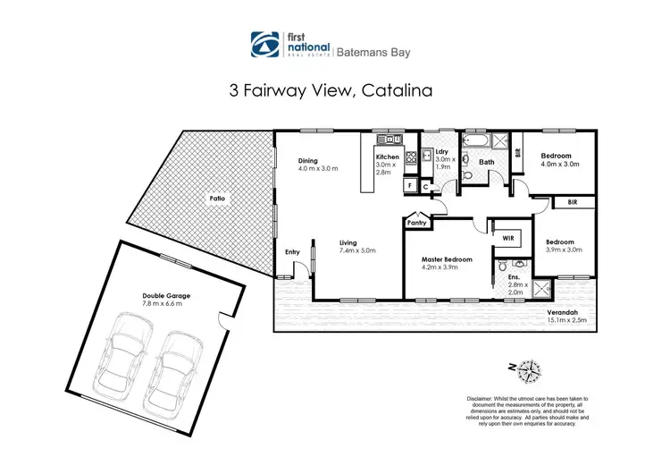 Floorplan of Homely house listing, 3 Fairway View, Catalina NSW 2536
