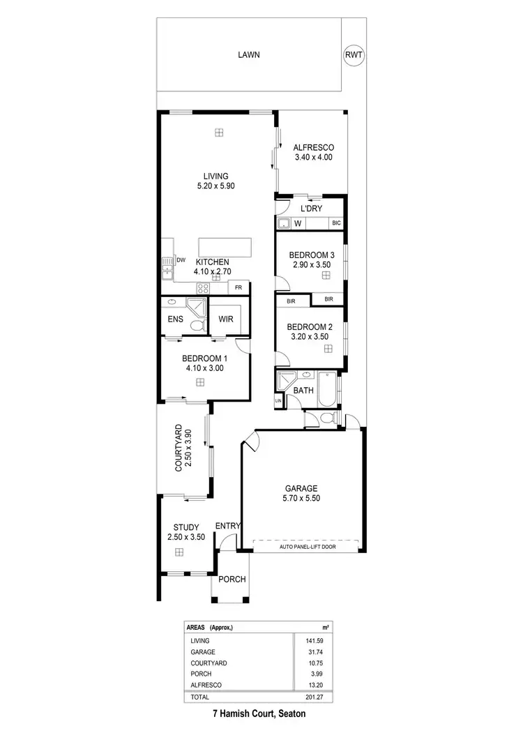 Floorplan of Homely house listing, 7 Hamish Court, Seaton SA 5023