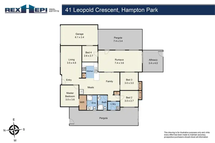 Floorplan of Homely house listing, 41 Leopold Crescent, Hampton Park VIC 3976