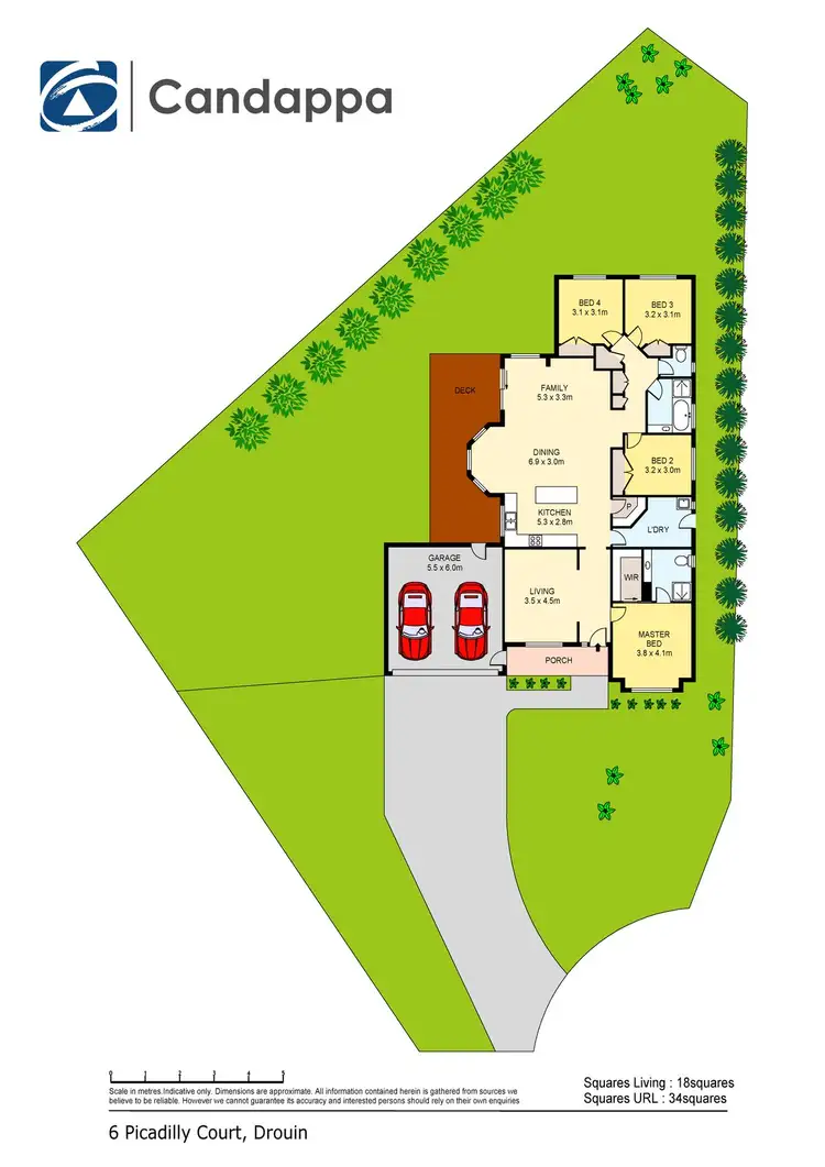 Floorplan of Homely house listing, 6 Picadilly Court, Drouin VIC 3818