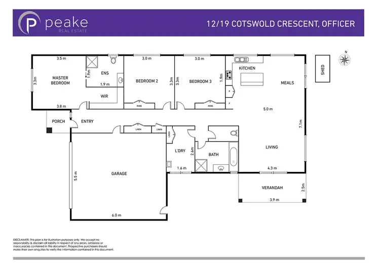Floorplan of Homely house listing, 12/19 Cotswold Crescent, Officer VIC 3809