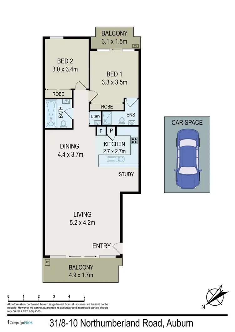 Floorplan of Homely unit listing, 31/8-10 Northumberland Road, Auburn NSW 2144