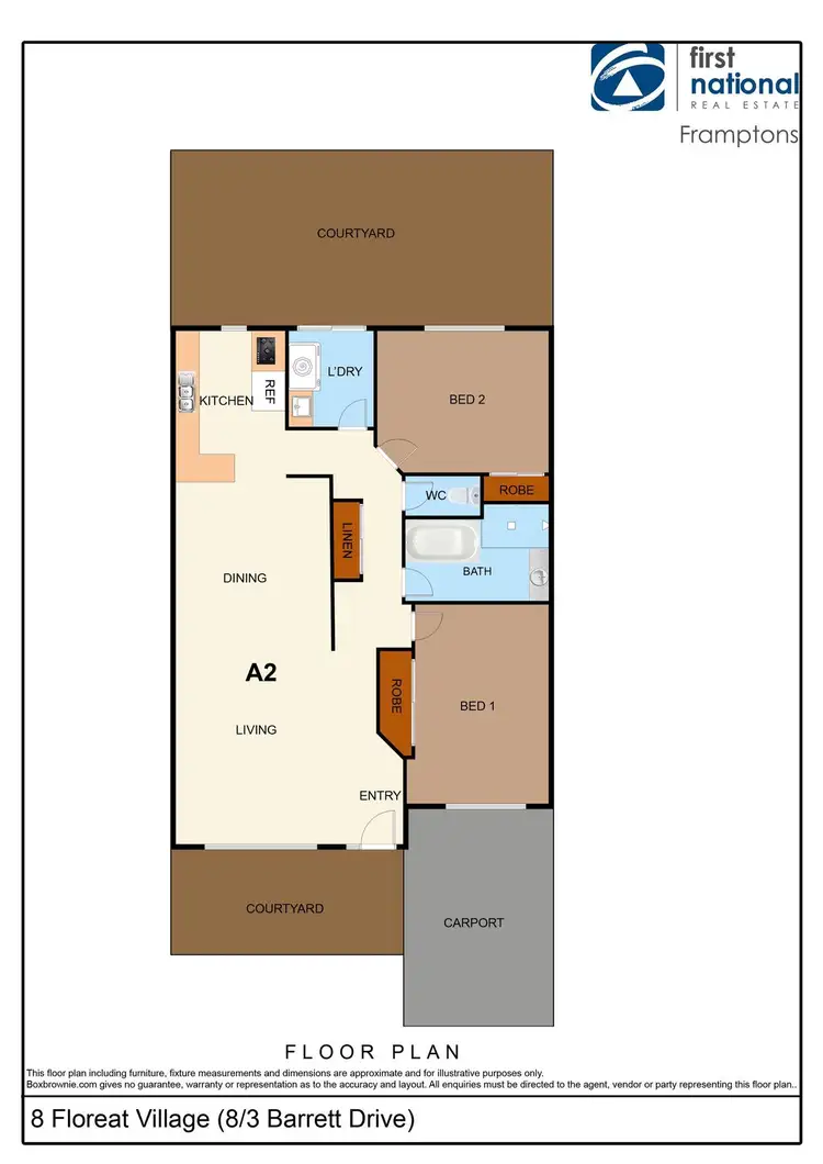 Floorplan of Homely unit listing, 8 Floreat Village (8/3 Barrett Drive), Desert Springs NT 870