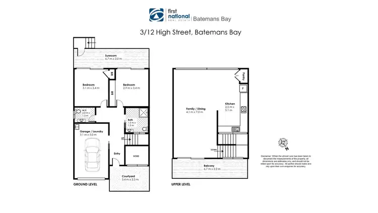 Floorplan of Homely unit listing, 3/12 High Street, Batemans Bay NSW 2536