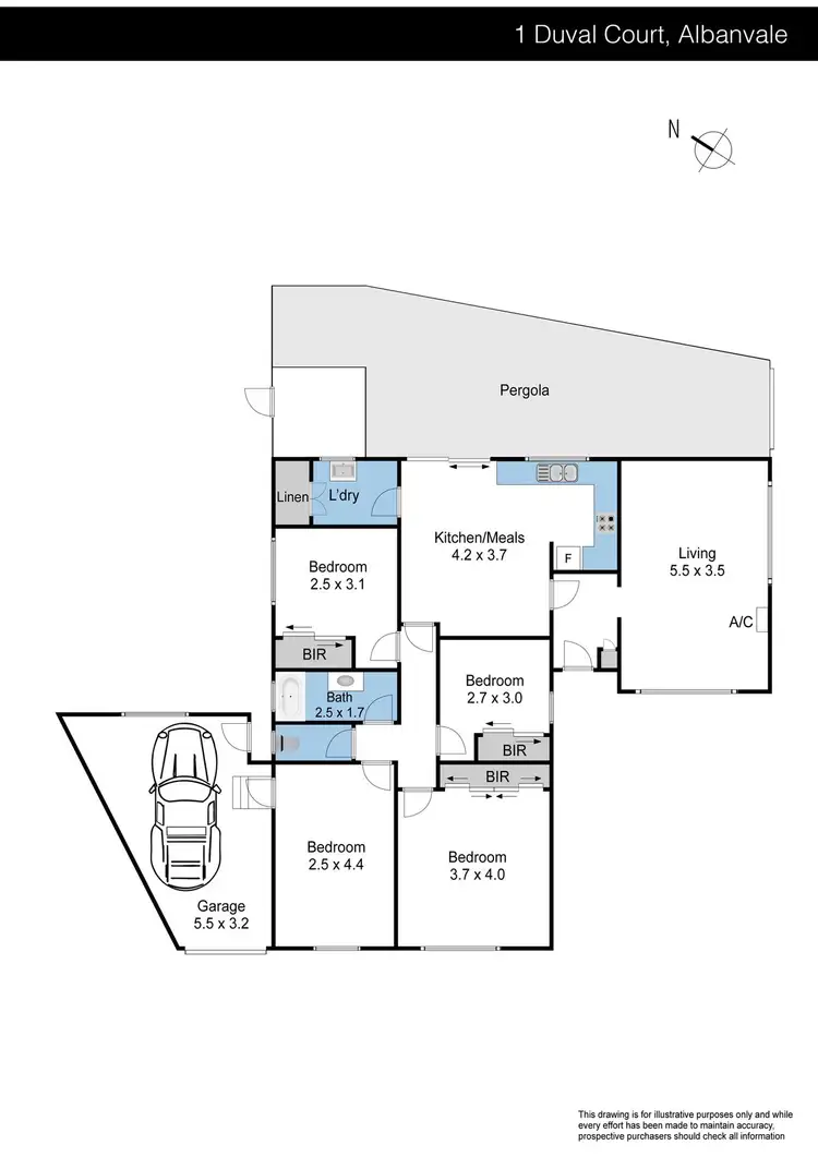 Floorplan of Homely house listing, 1 Duval Court, Albanvale VIC 3021