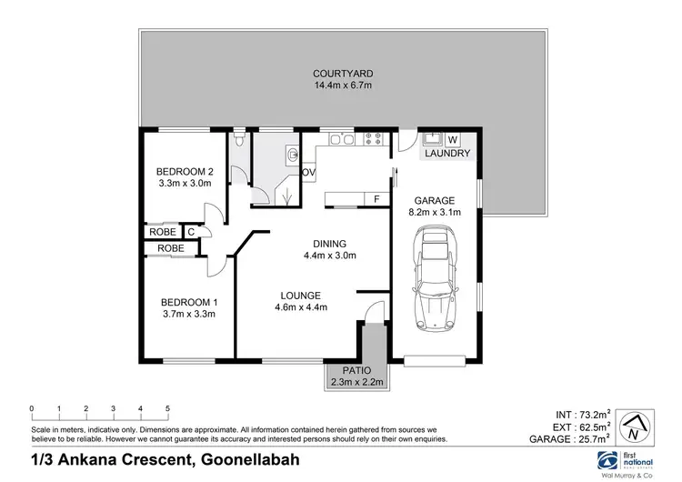 Floorplan of Homely unit listing, 1/3 Ankana Crescent, Goonellabah NSW 2480