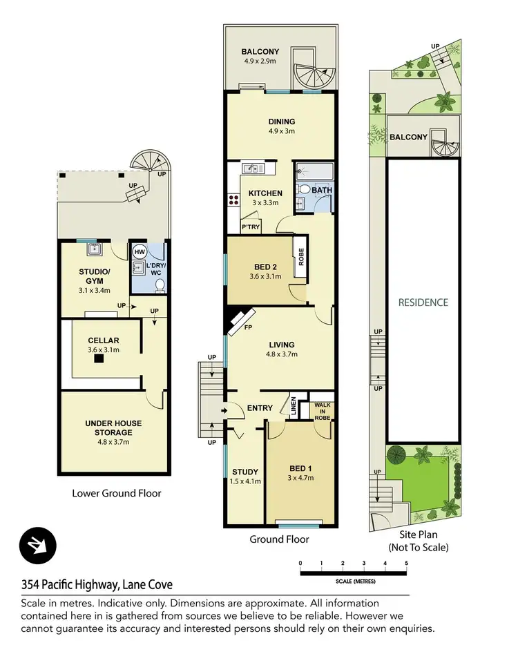 Floorplan of Homely semi-detached listing, 354 Pacific Highway, Lane Cove NSW 2066