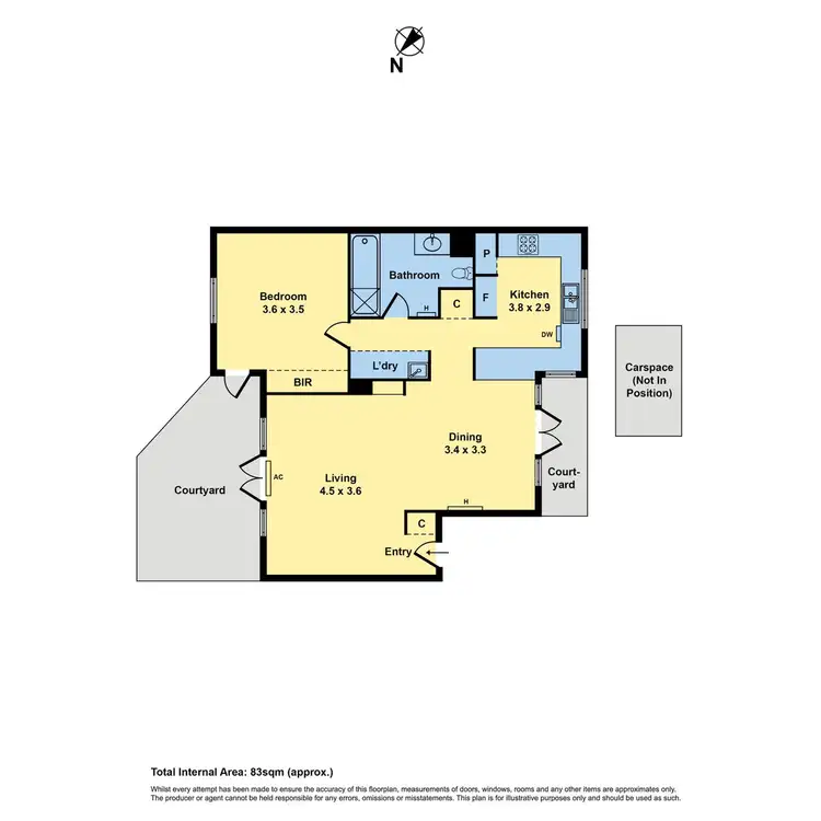Floorplan of Homely apartment listing, 15/18 Mawbey Street, Kensington VIC 3031