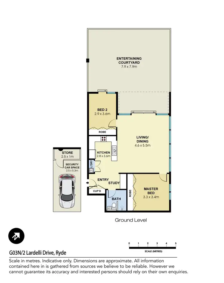 Floorplan of Homely apartment listing, G03N/2 Lardelli Drive, Ryde NSW 2112