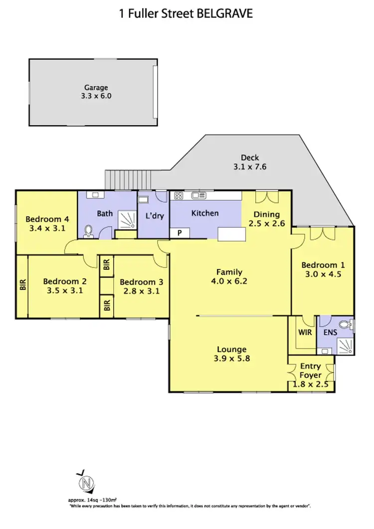 Floorplan of Homely house listing, 1 Fuller Street, Belgrave VIC 3160