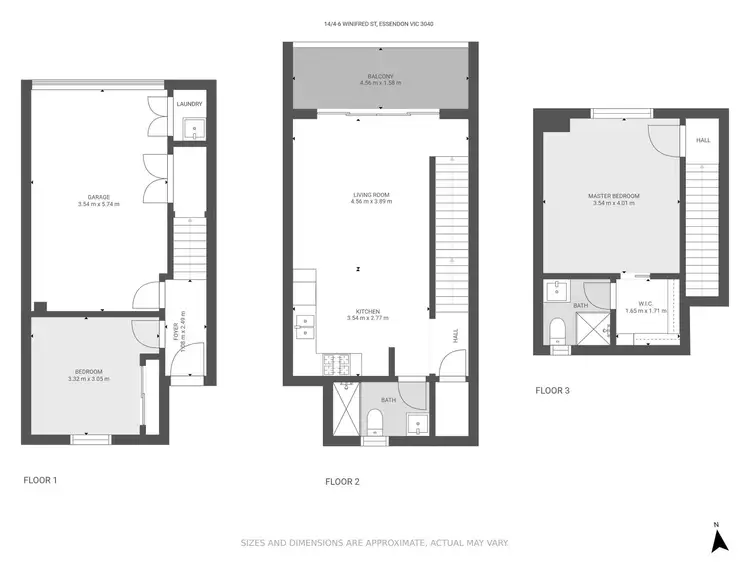 Floorplan of Homely townhouse listing, 14/4-6 Winifred Street, Essendon VIC 3040