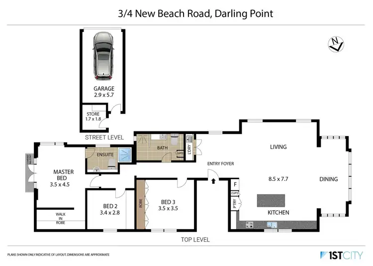 Floorplan of Homely apartment listing, 3/4 New Beach Road, Darling Point NSW 2027