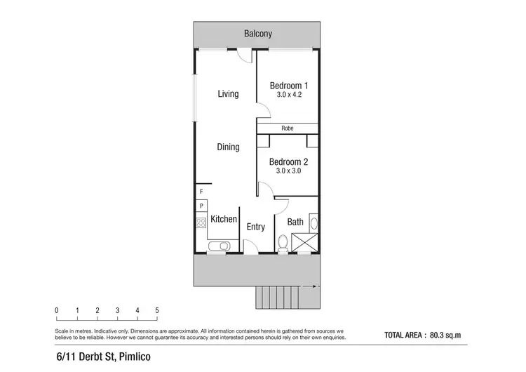 Floorplan of Homely unit listing, 6/11 Derby Street, Pimlico QLD 4812