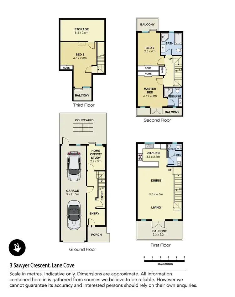 Floorplan of Homely townhouse listing, 3 Sawyer Crescent, Lane Cove NSW 2066