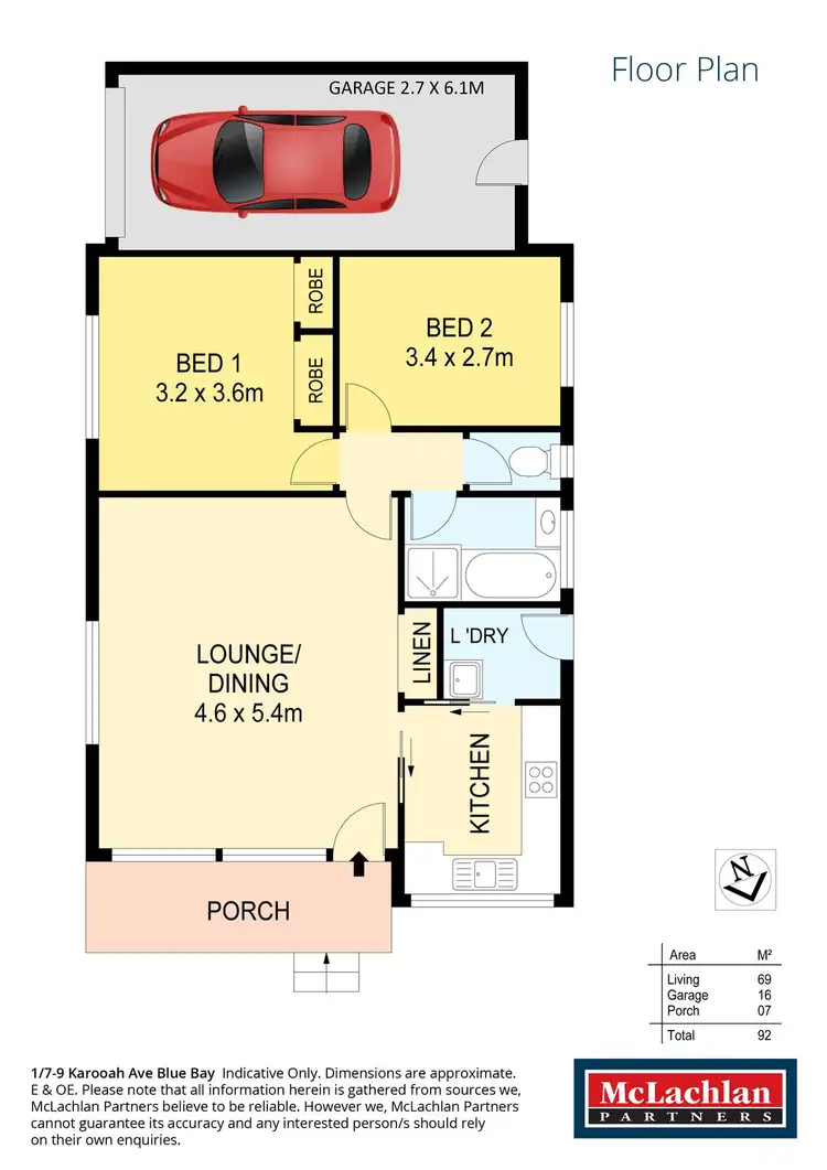 Floorplan of Homely villa listing, 1/7-9 Karooah Avenue, Blue Bay NSW 2261