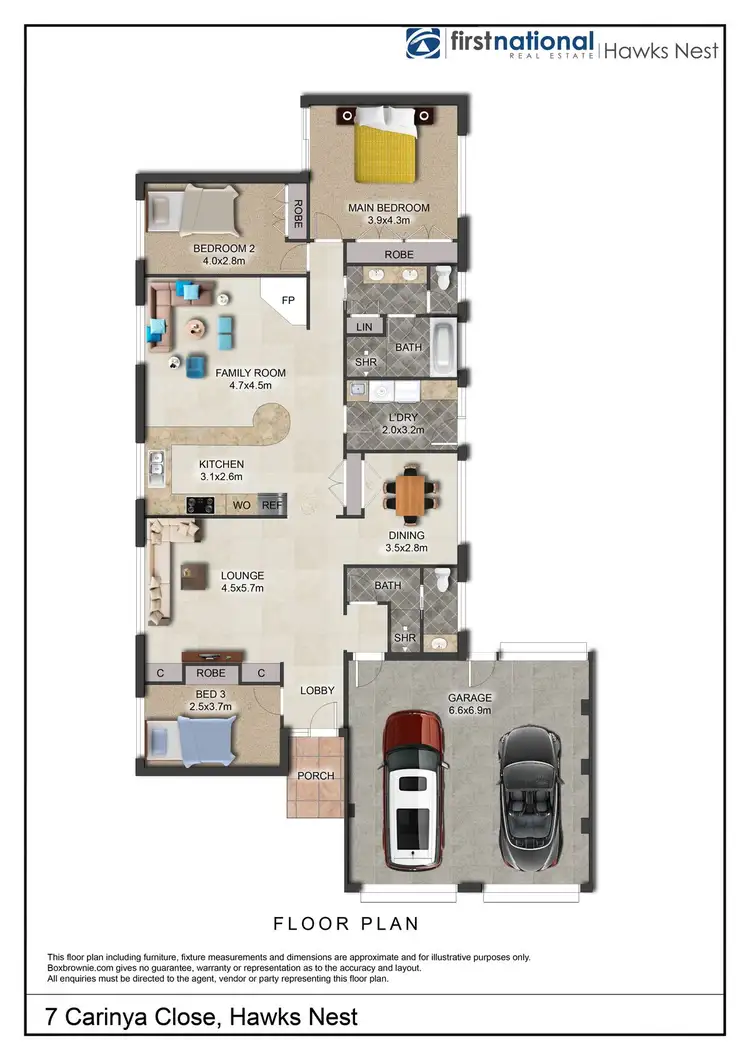 Floorplan of Homely house listing, 7 Carinya Close, Hawks Nest NSW 2324