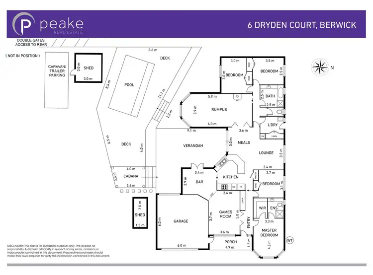 Floorplan of Homely house listing, 6 Dryden Court, Berwick VIC 3806