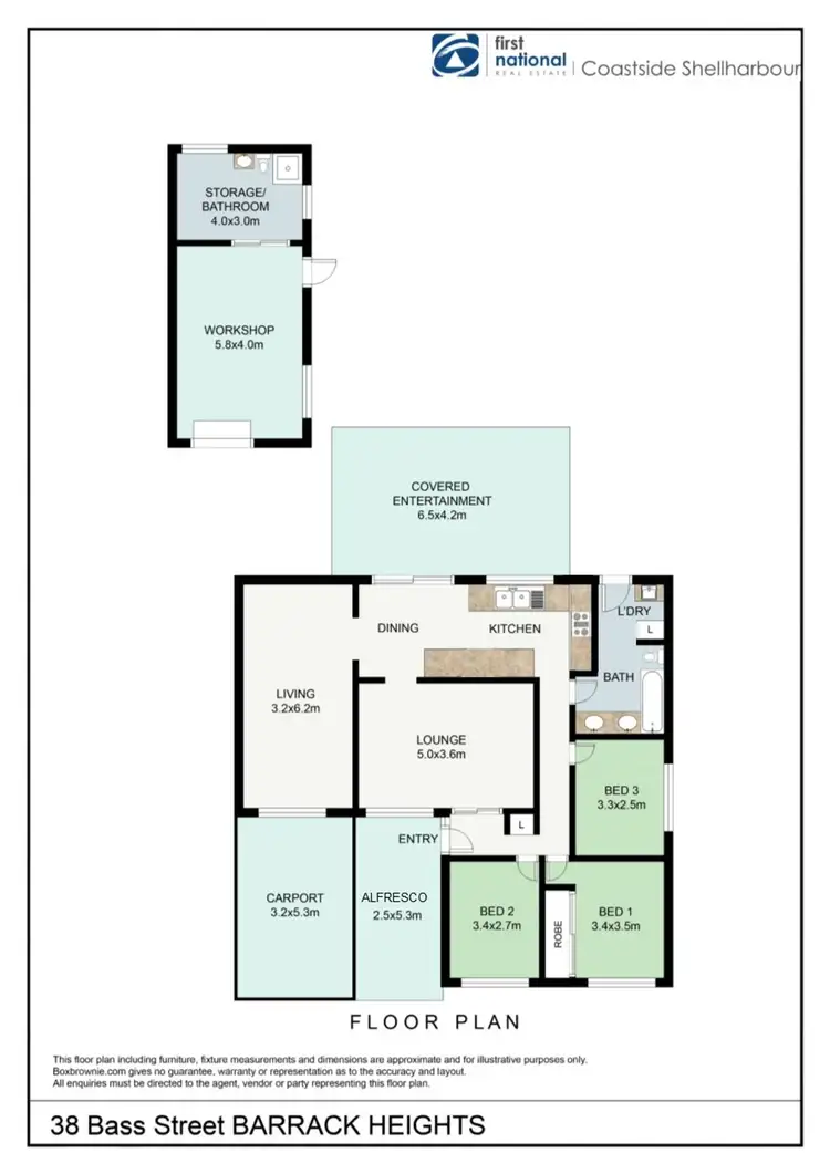 Floorplan of Homely house listing, 38 Bass Street, Barrack Heights NSW 2528