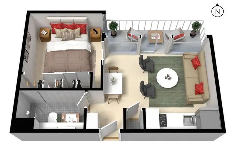 Floorplan of Homely apartment listing, 1101/32 Bray Street, South Yarra VIC 3141
