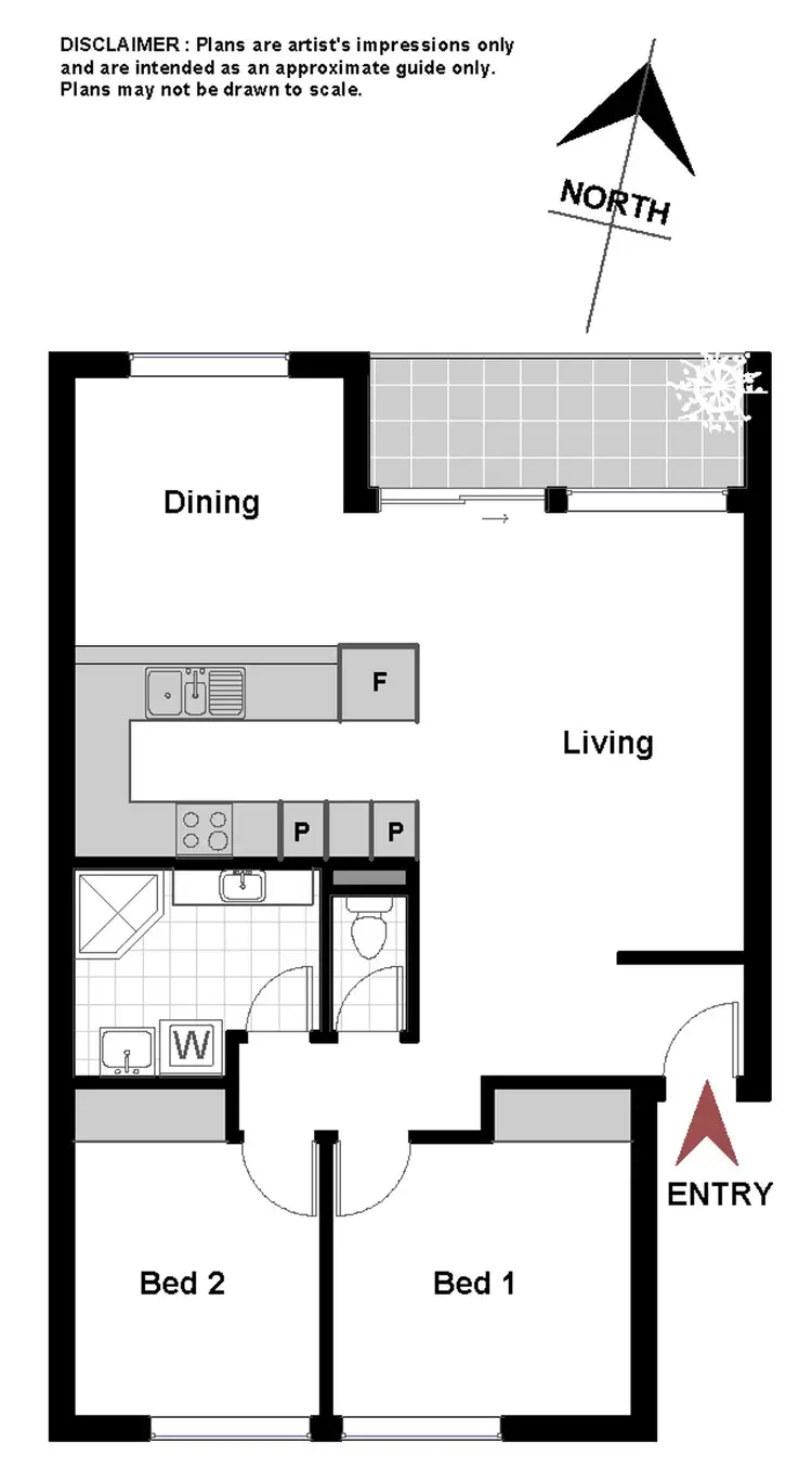 Floorplan of Homely apartment listing, 15/8 Antis Street, Phillip ACT 2606