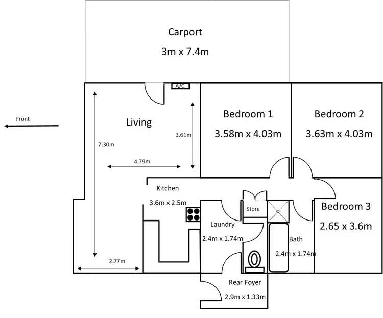 Floorplan of Homely house listing, 8 Esplanade, Ardrossan SA 5571