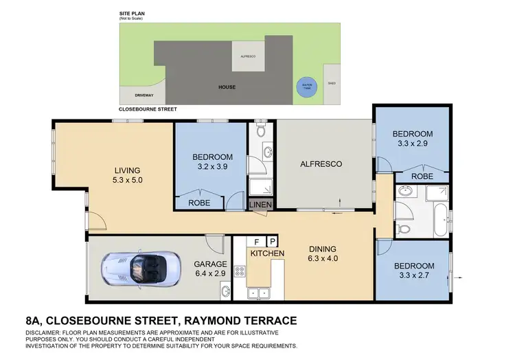Floorplan of Homely house listing, 8A Closebourne Way, Raymond Terrace NSW 2324