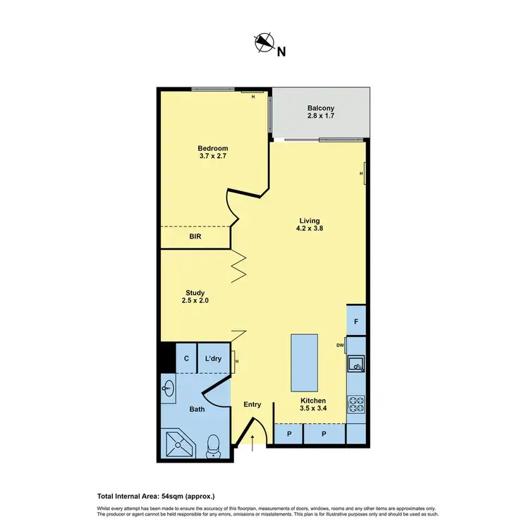 Floorplan of Homely apartment listing, 211/86 Altona Street, Kensington VIC 3031