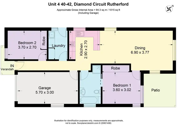 Floorplan of Homely villa listing, 4/40-42 diamond, Rutherford NSW 2320