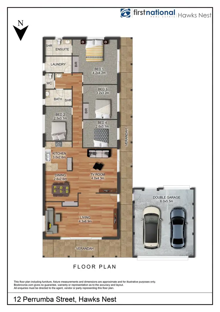 Floorplan of Homely house listing, 12 Perrumba Street, Hawks Nest NSW 2324