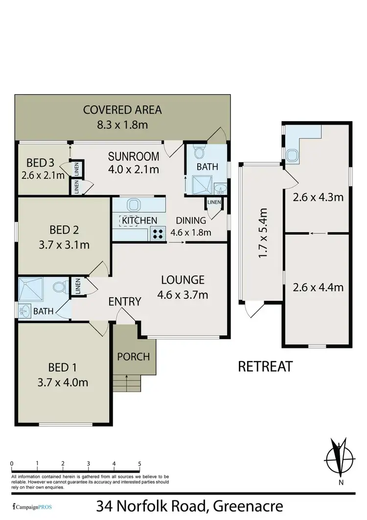Floorplan of Homely house listing, 34 Norfolk Road, Greenacre NSW 2190